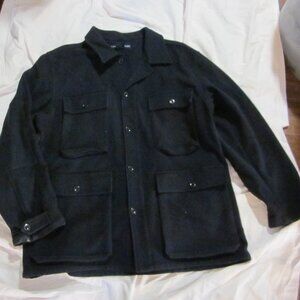 vtg Tommy Hilfiger mens navy Pea Coat xl EUC condition 80 wool 20 nylon